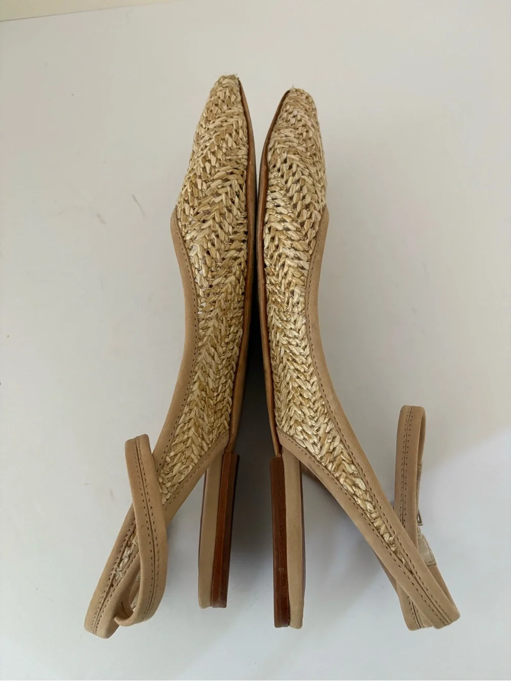 Matt Bernson Zola D’Orsay ankle strap flats Honey Raffia. 7. Great shape w/box